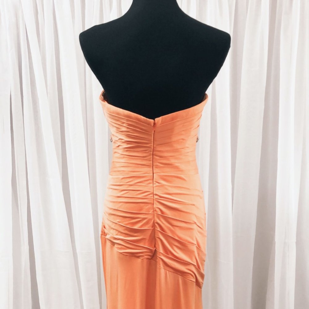 HANDBEADED & HANDMADE ORANGE DRESS - Picture 2 of 4